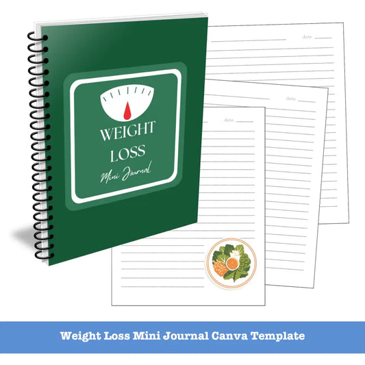 Weight Loss Journal Canva Template - Mini Plr Templates