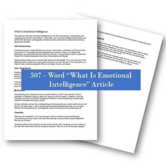 what is emotional intelligence plr article