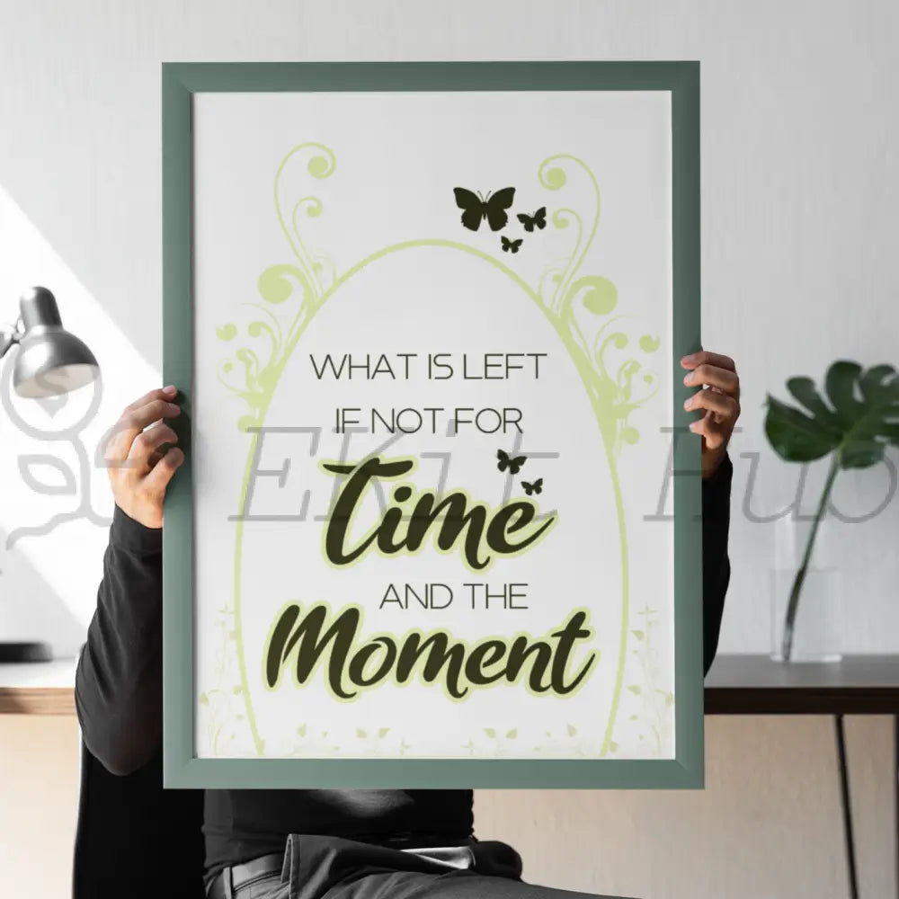 What Is Left If Not For Time Plr Poster Graphic - For Print-On-Demand Wall Art And More Printable