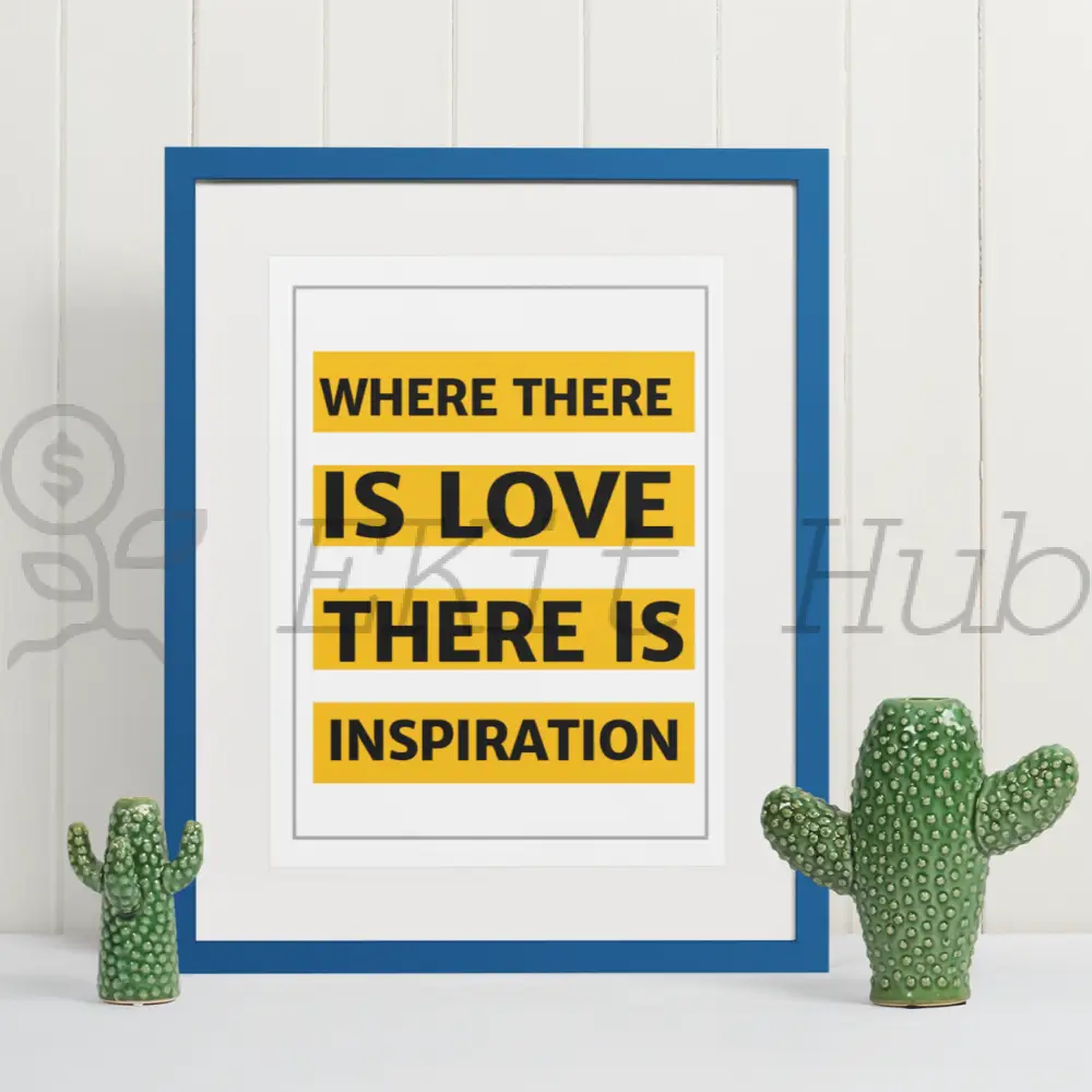 Where There Is Love Inspiration Plr Poster Graphic - For Print-On-Demand Wall Art And More Printable