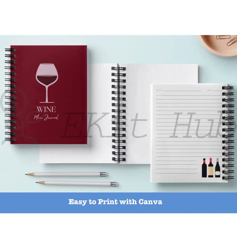 Wine Journal Template - Canva Mini Plr Templates