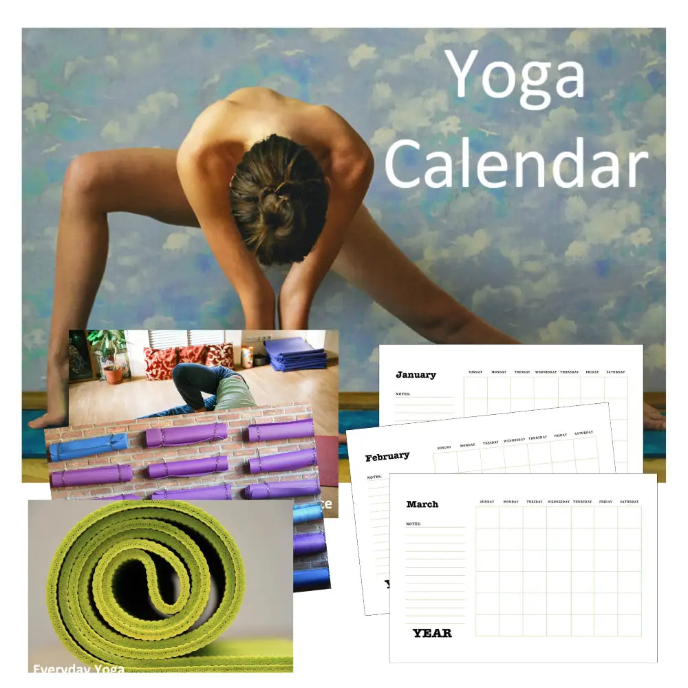 Yoga Printable Calendar PLR