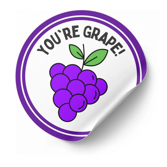 You're Grape Food Pun Sticker