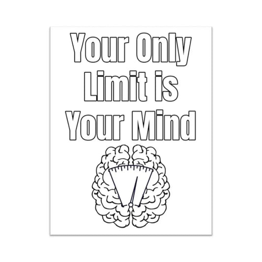 your only limit is your mind personal development coloring page plr
