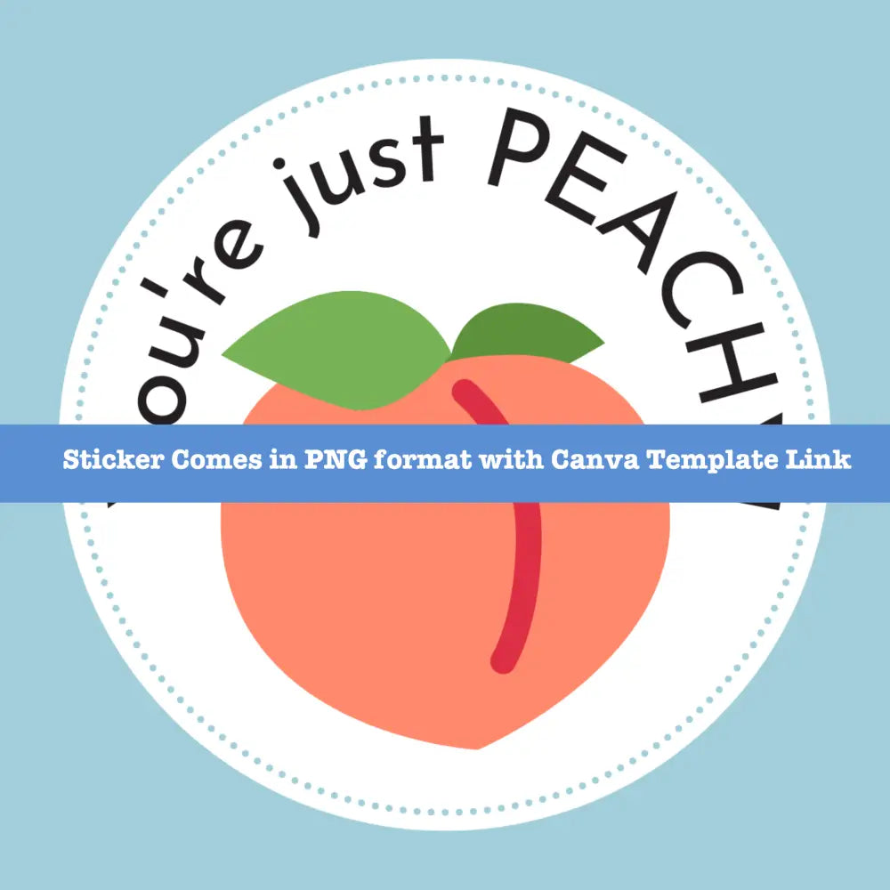 Just Peachy Canva Sticker Template