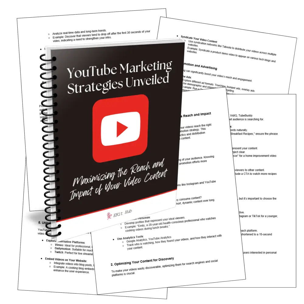 Youtube Marketing Strategies Unveiled Guide + Templates Business